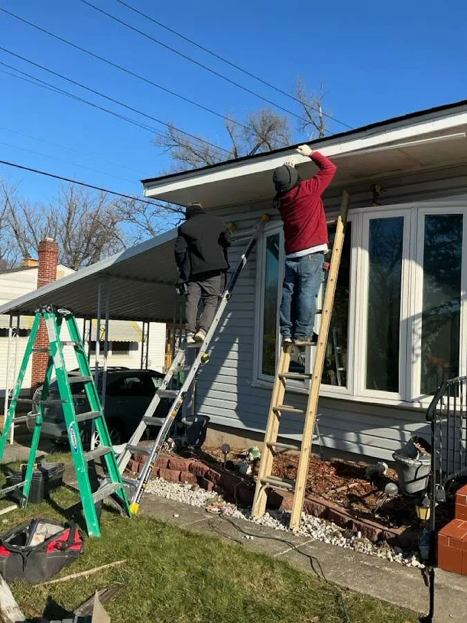 Restoration crew performing exterior repair in Pemberton